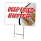 Signmission Deep Fried Butter Yard Sign & Stake outdoor plastic coroplast window, C-2436 Deep Fried Butter C-2436 Deep Fried Butter - alternate 1